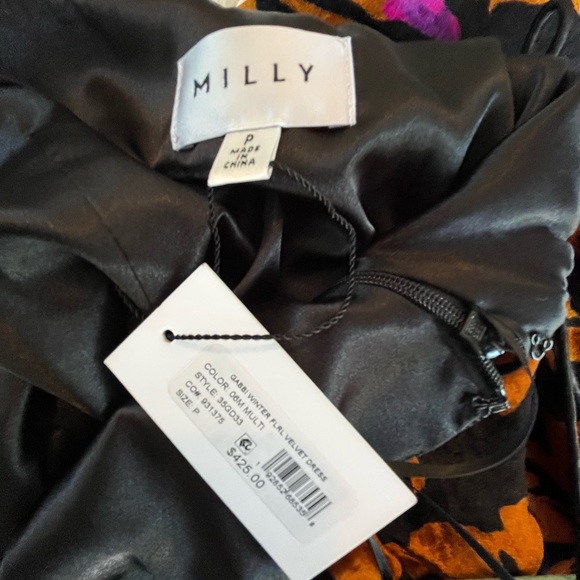 NWT Milly Gabbi Velvet Floral Dress - Picture 7 of 7